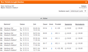 Screenshot weg.de