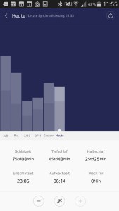 schlafphase xiaomi mi band