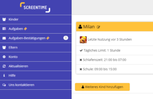 screentime dashboard